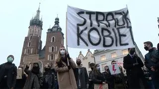 Protest w Krakowie 