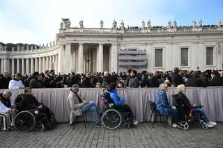 Vatican - the funeral of Pope Francis.  The funeral mass of Pope Francis in St. Piotr