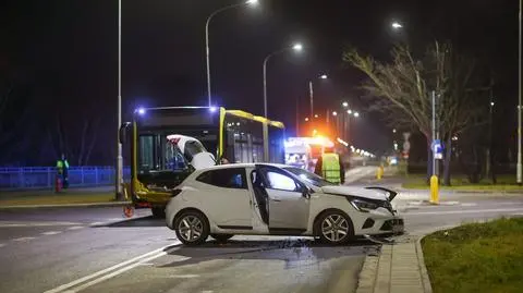 Zderzenie z autobusem, ranni pasażerowie