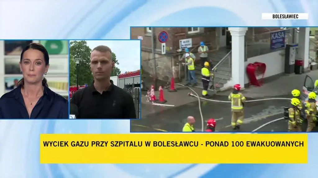 Wyciek gazu przy szpitalu św