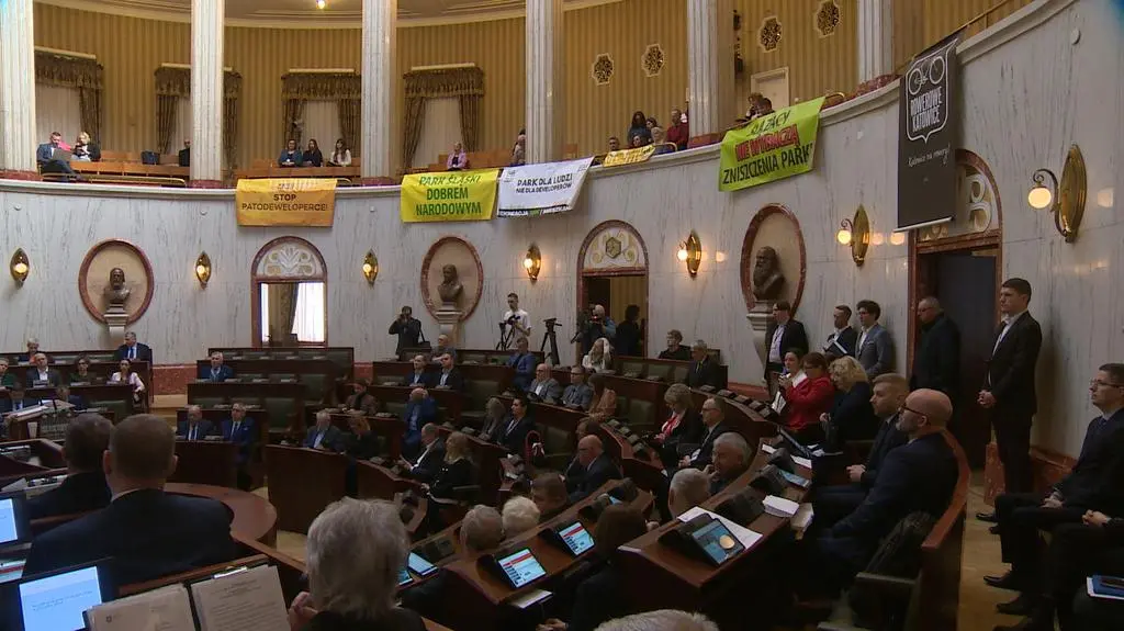 Protest na sesji sejmiku, 17 marca 2025