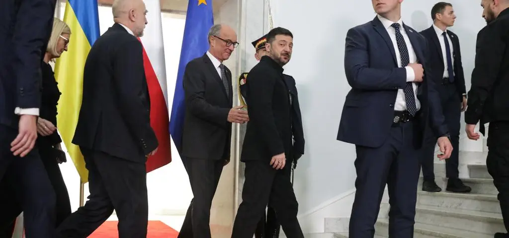 Prezydent Zełenski w Polsce. Konferencja marszałka Sejmu