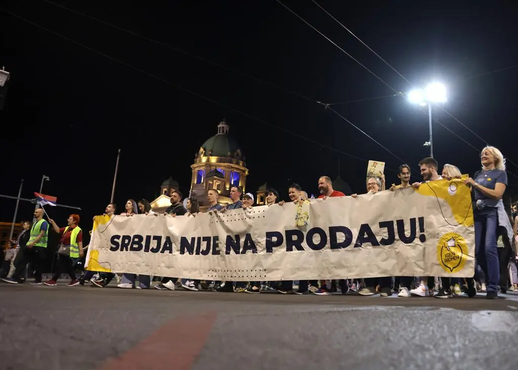 Protesty w Serbii