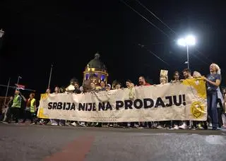 Protesty w Serbii