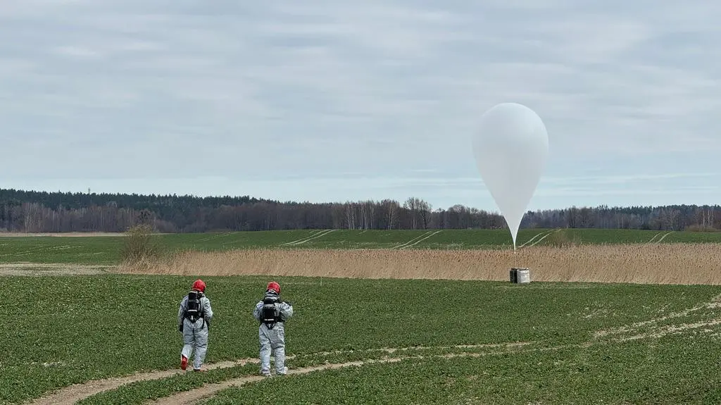 Balon w miejscowości Rybica 