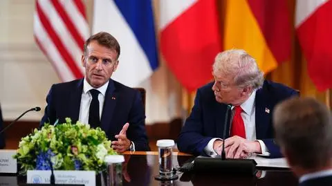 Emmanuel Macron i Donald Trump w Waszyngtonie