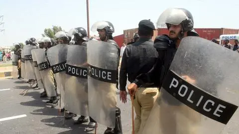 Policja w Karaczi, Pakistan 
