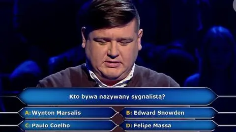 Sygnalista w pytaniu z "Milionerów" za 20 tysięcy złotych