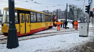 Wykoleił się tramwaj techniczny