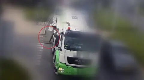 Wyciek z jadącej betoniarki