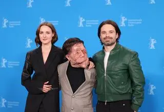 Renate Reinsve, Sebastian Stan i , Adam Pearson  czyli ekipa filmu "A Different Man"