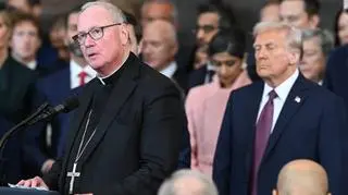 Kardynał Timothy Dolan i Donald Trump