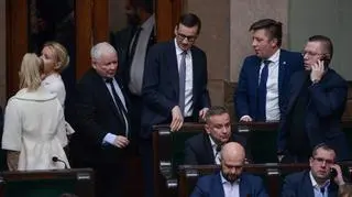 Michał Dworczyk z premierem Mateuszem Morawieckim i prezesem PiS Jarosławem Kaczyńskim