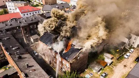 Pożar kamienicy we Włocławku 