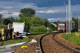 Wypadek na przejeździe kolejowym