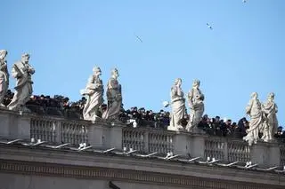 Vatican - the funeral of Pope Francis.  The funeral mass of Pope Francis in St. Piotr