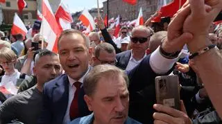 "Wielki Marsz za Polską" zwolenników Karola Nawrockiego
