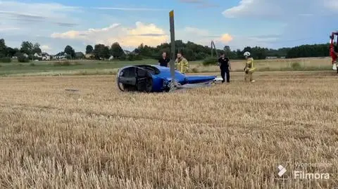 Wypadek śmigłowca w miejscowości Błaziny Górne