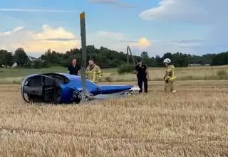 Śmigłowiec zahaczył o linię energetyczną. Decyzja prokuratury