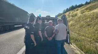 Zatrzymanie 62-latka na autostradzie