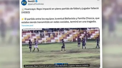 Tragedia podczas meczu. Piorun uderzył w boisko, piłkarz zmarł