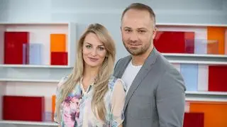 Adrian Szymaniak z żoną Anitą Szydłowską