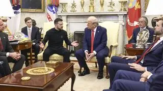 Wołodymyr Zełenski i Donald Trump na pierwszym spotkaniu