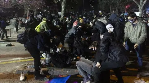 Starcia w Stambule. Ranni protestujący (22.03.2025)