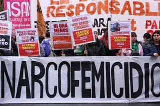 Demonstracja w Buenos Aires przeciwko przemocy wobec kobiety w Argentynie
