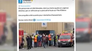 35-latek "celowo" wjeżdżał w ludzi, 10 osób rannych