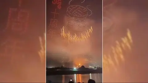 Pokaz dronów w Chinach