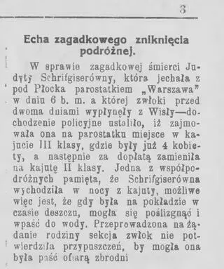 Prasa podsumowuje sprawę śmierci Judyty Schriftgisser