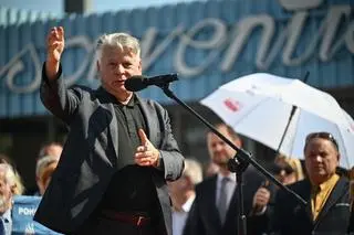 Bogdan Borusewicz podczas obchodów 45. rocznicy podpisania Porozumień Sierpniowych w Gdańsku
