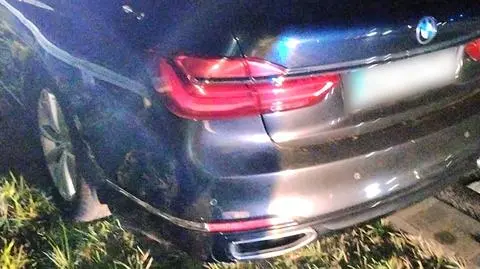 Kolizja bmw z lawetą na trasie S8