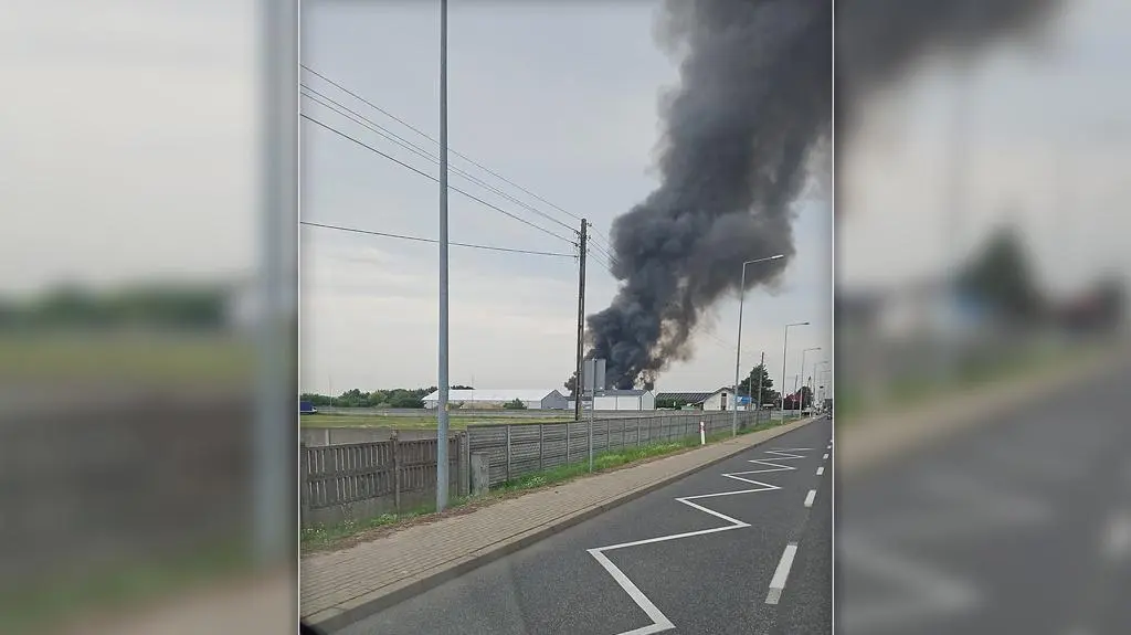 Ogień pojawił się w halach ze sprzętem ogrodniczym