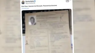 Dorota Kania udostępniła na platformie X dane osobowe prokurator Ewy Wrzosek