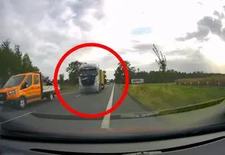 Kierowca ciężarówki wyprzedzał "na trzeciego"