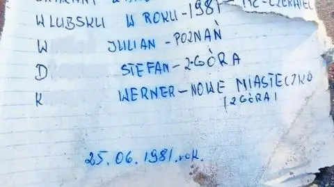 Message in the bottle from 1980s found at a demolition site