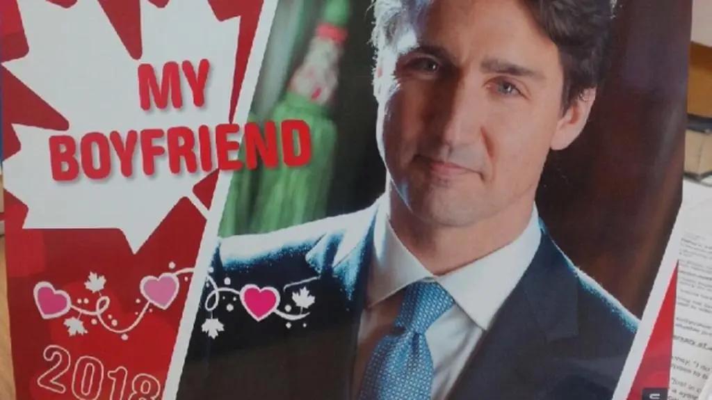 Kalendarz Justin Trudeau mój kanadyjski chłopak 2018