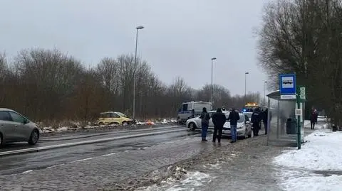 Miejsce, w którym padły strzały w kierunku uciekającego kierowcy