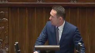 Tomasz Szymański zabrał głos w imieniu PO