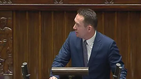 Tomasz Szymański zabrał głos w imieniu PO