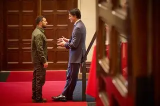 Wołodymyr Zełenski spotkał się z Justinem Trudeau