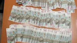 Pieniądze zabezpieczone podczas akcji