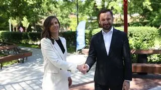 Wiceprezydent Krakowa Maria Klaman i prezydent Aleksander Miszalski