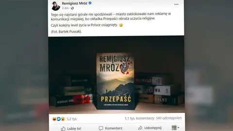 Reklama nowej książki Mroza jednak pojawi się w komunikacji. "Nie wywołuje aż takich kontrowersji"