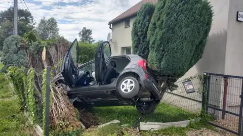 Groził mężczyźnie nożem i ukradł mu auto. Ucieczkę przed policją zakończył na ogrodzeniu