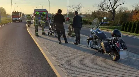 Tuż przed nadjeżdżający motocykl wybiegła sarna. Kierowcy nie udało się uniknąć zderzenia