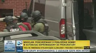 Podejrzewany o podłożenie bomby doprowadzony do prokuratury 