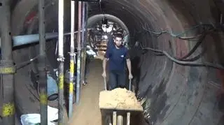 Tunel Hamasu. Ujęcie z nagrania udostępnionego przez armię izraelską